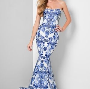 Terani crytal floral Formal Dress